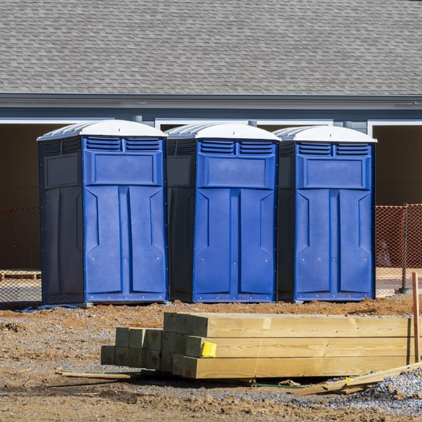 how often are the porta potties cleaned and serviced during a rental period in Harts WV